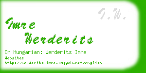 imre werderits business card